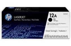HP 12A 2-pack Black LaserJet Toner Cartridges (Q2612AD)